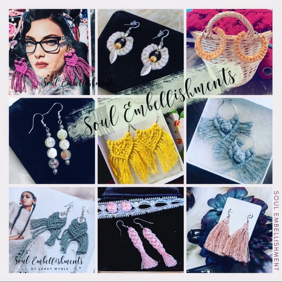 🆕hOmEmAdE w/LÖVE=jEwLeRy🏹BoHeMiAn EaRrInGs»-»MaCrÄmË DaNgLes TaSsLe aRtWoRk«-« - Picture 8 of 16